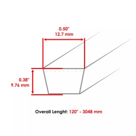 Celox 42-In Snow Thrower Belt for John Deere 240 245 260 265 285 320 325 335 345 355D