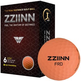 ZZIINN +20 Yards More Non-conforming Extreme Distance Golf Ball Matte Color 6pcs (Orange)