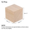 sourcing map Wood Blocks for Crafts, 12pcs 2 Inch Unfinished