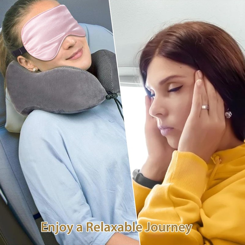JroyJoy 4 Pack Super Soft Silk Sleep Mask for Side