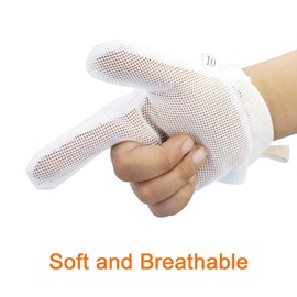 Thumb Sucking Stop for Kids Thumb Sucking Guard Comfortable and Breathable Kids Finger Guard Stop Finger Sucking No Scratch Thumb and Fingers Sucking Treatment Kit for Ages 6Months-7Years Old(S)
