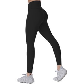 Sunzel Sunzfly Leggings for Women Yoga Pants with Tummy Control & High Waist for Workout Lounge Gym 28" Black X-Large