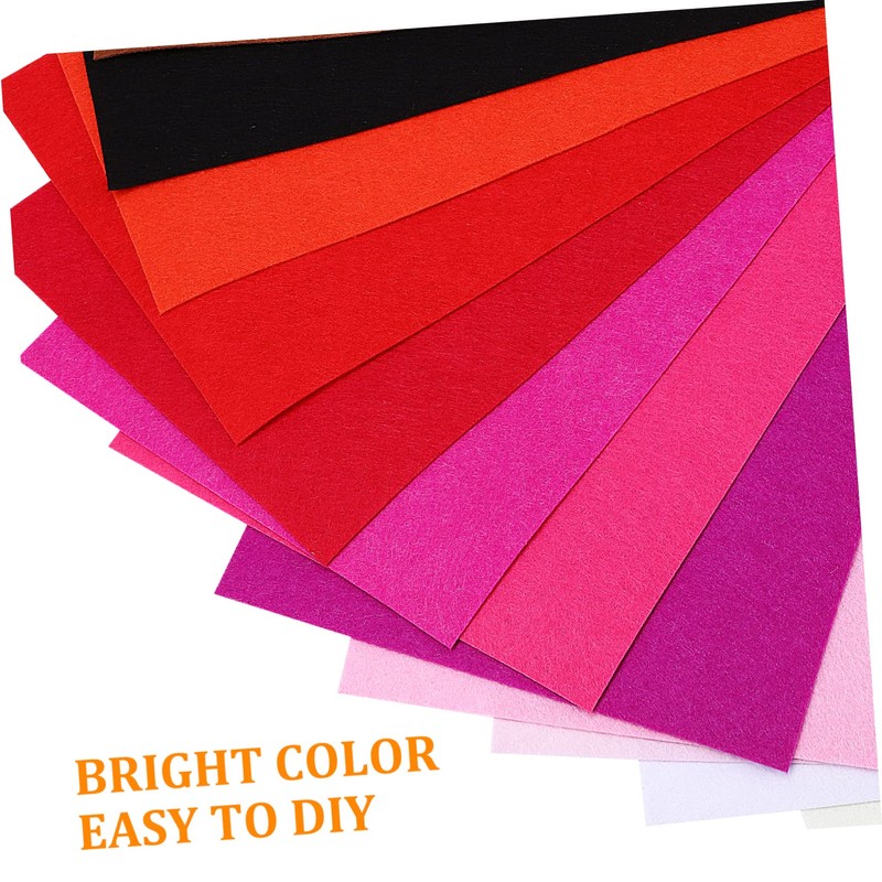 jojofuny 40 Pcs Craft Felt Sheets Assorted Colours Thick Fabric