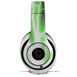Skin Decal Wrap Works with Beats Studio 2 and 3 Wired and Wireless Headphones Lightning Green Skin Only Headphones NOT Included