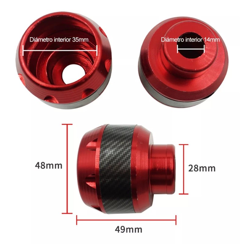 MOTOTIGER Llanta Universal Para Motocicleta Jgo Par Slider Shaft De