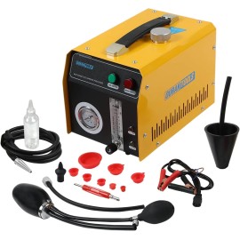 OURANTOOLS Car EVAP Smoke Machine Leak Detector Fuel Pipe Leak Tester W/Flowmeter Dual-Mode