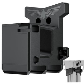 Chisisi AR-10 Wall Mount with Double Mag Holder, 308/7.62 AR Wall Mount, Rifle Wall Holder Withstand 350Lbs of Tension