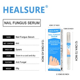 Nail Fungus Serum 4ml - 2-in-1 Conditioning & Protection for Discoloured Nails, Restores Natural Shine, Daily Care Brush Applicator (1 Pen)