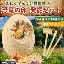 MARUHADO Dinosaur Eggs Excavation Kit, Toy, Jumbo Size, Includes 14 Figures, Educational Toy, For Kids, Tyrannosaurus, Gift, Excavation, Giant Eggs
