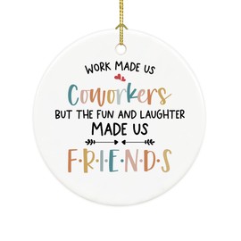 Coworker Christmas Ornaments Funny Gift for Coworker Work Bestie Work Friend Ornament Secret Santa Office Gift Exchange 2023