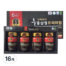 Goryeo 6-Year-Old Black Red Ginseng Extract Premium, 240g, 16 packs / 고려6년근 흑홍삼정 프리미엄, 240g, 16개