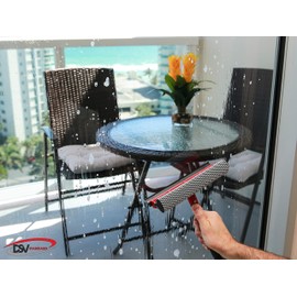 DSV Standard Window Squeegee for Window Cleaning, Window Cleaner Tool for Car Windshield, Shower Door, Boat | 2-in-1 Mini Squeegee for Home | Windshield Squeegee Kit for Car Windows