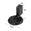 PANALI 1 Pack Windproof Magnetic Door Stopper, Concealed Retractable Design