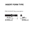 VESSEL D73P280 Precision BIT Wing-Shank φ4mm, +2x80 (Pack of 10)