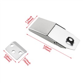 HJGarden 2PCS Stainless Steel Clamp Switch Control Distribution Cabinet Door Lock Clamp Stainless Steel Concealed Draw Toggle Latch Clamp for Case, Toolbox, Cleaner