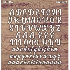 CrafTreat Reusable Lasercut Chipboard Alphabet Letters for Scrapbooking - Alphabets - Size: 5.5X6 Inches - Alphabet Chipboard for Crafting - Embellishments for Card Making and Scrapbooking