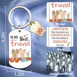 LKBVUG Christmas Gifts for Best Friend Women Bestie BFF Sister Friendship Gift for Best Friend Woman Easter Appreciation Graduation Gifts Inspirational Gift Keychains Jewels