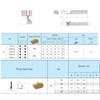 CDBP GTN-2 2mm Cut-Off & Grooving Carbide Inserts For SPB26-2