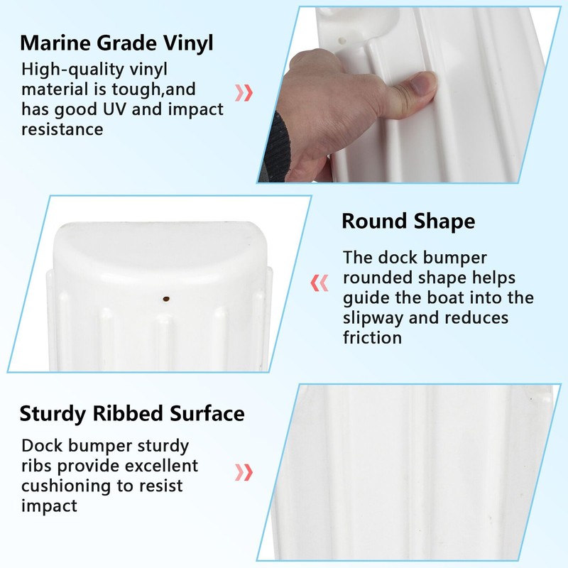 BALAVA Dock Bumpers 2 Pack,Dock Fenders Bumper,Marine Dock Bumpers,Inflatable Dock