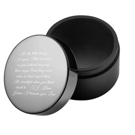 THINGS REMEMBERED Engraved Gunmetal and Acacia Wood Keepsake Box for Him (Free Customization)