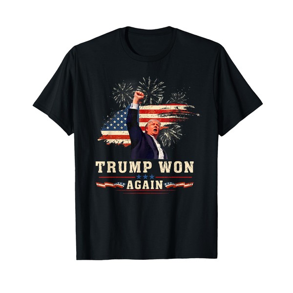 Trump Won Again 2024 Election President 47 th American Flag