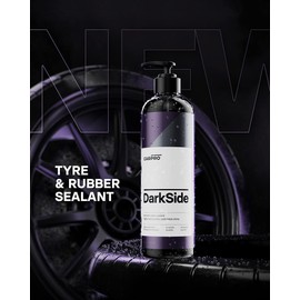 CARPRO Darkside - Tire & Rubber Sealant, Hydrophobic & Self-Cleaning, Satin Black Shine, UV Protection, Revives Dull Faded Rubber, Ready to Use - Liter (34oz)