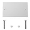 Tabanzhe 1pc Double Blanking Plate Cover 2 Gang Universal White