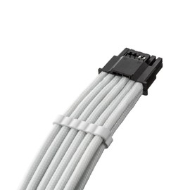 CableMod E-Series Pro ModFlex Sleeved 12V-2x6 12VHPWR StealthSense PCIe Cable for EVGA G/G+ / P/P+ / T (White, 16-pin to Triple 8-pin, 60cm)