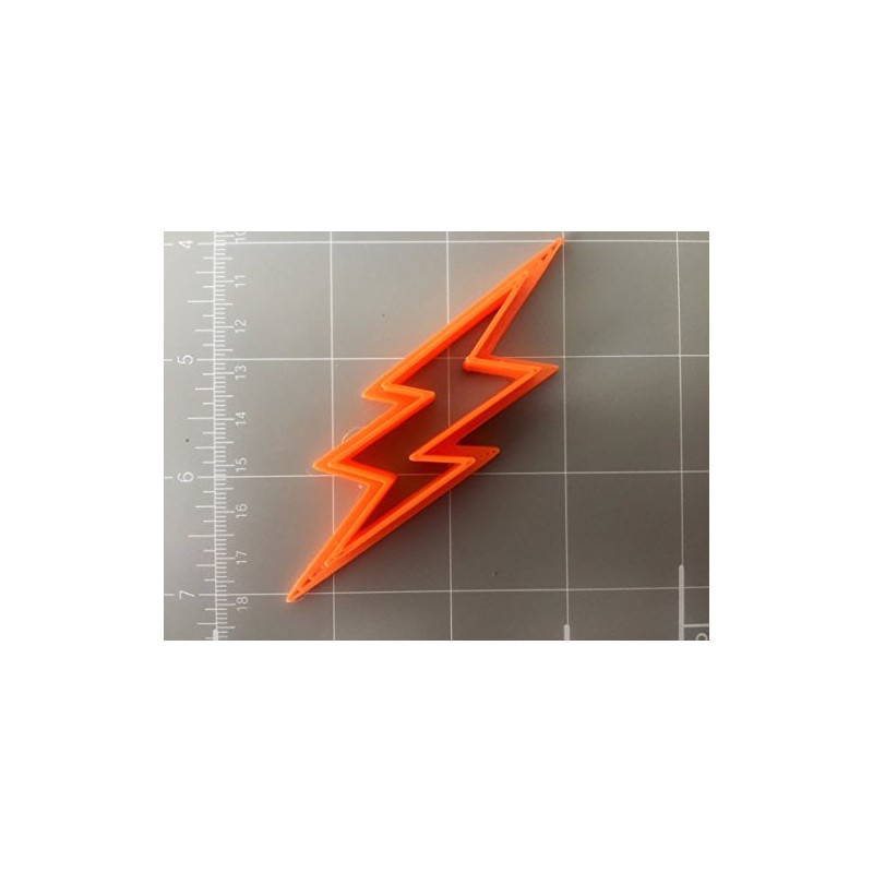 Lighting Bolt Cookie Cutter, Plastic, Mixed, 3"