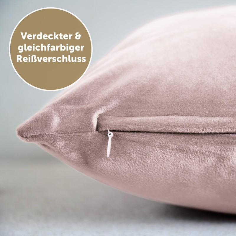 Blumtal Set of 2 Soft Velvet Cushion Covers, 45 x