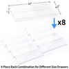 MIUKAA Clear Acrylic Spice Drawer Organizer, 4 Tier- 2 Set