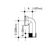 OSMA WC904 Easy-Fit Pan Connector Style 90 deg 4" (Standard