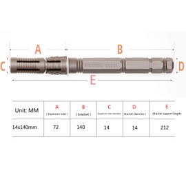 FGen 8pcs Hidden Layer Board Support Wall Bookcase Invisible Partition Board Nails 14x140mm Hidden Board Bracket Wall Layer Board Expansion Pin Fixing Parts A Total Weight 200LBS