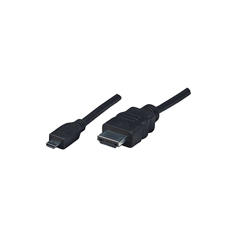 Manhattan CABITL2120 Cable HDMI a Micro-HDMI, Macho/Macho, color Negro, 2