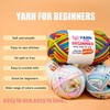50g Rainbow Beginner Crochet Yarn for Crocheting and Knitting Multicolor