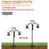 60 Inch Double Shepherds Hook for Outdoor with 5 Prong