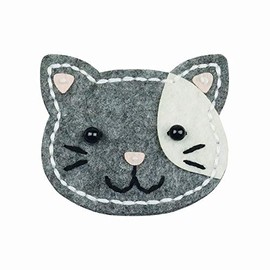 KLEIE|#Kleiber Felt Mini-2 x Cat Toys, Fabric, Multi Coloured, 18x14x1.5 cm
