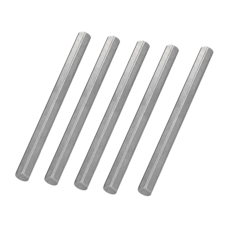 5Pcs Long Rod Nut Hex Coupling Straight Bar Stainless Steel