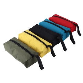 Jadeshay Pack of 5 Tool Bags, 600D Polyester Tool Bag with Zip, Multifunctional Small Tool Bag Organiser with Hanging Eyelet, 24 x 16 cm