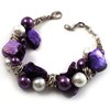 Avalaya Faux Pearl & Shell - Composite Silver Tone Link