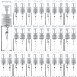 Varku 100 Pcs Mini Glass Spray Bottles, 3ml Transparent Perfume Sample Bottles with Leak-Proof Design, Travel Size Spray Bottles for Fragrance, Essential Oils, Facial Mist, and More
