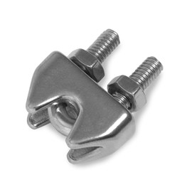 Wire Rope Clamp 2 mm Stainless Steel (Pack of 50) A4 AISI 316 DIN741 Steel Cable Clamp Wire Rope Clips Bow Rope Clamps HEAVYTOOL