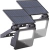 Luminea Solar LED Outdoor Spotlights: Set of 2 Solar LED