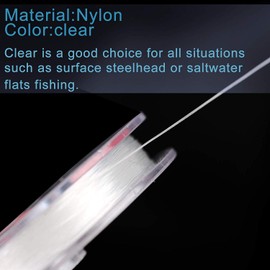 Maxcatch Fly Fishing Leader Tippet Material with Tippet Line Holder & Tender, Clear, 50m/55Yds, 4PCS (Nylon,1X+2X+3X+4X)