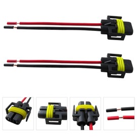 New Two Harness Wire Pigtail Female S-H11 Head Light Low Beam Bulb Connector Fit for Nissan Leaf S Hatchback 2-Door Battery EV (EV/BEV) 2021,Vicue New Version
