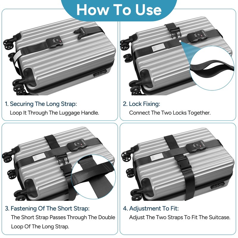 Travel Inspira Suitcase Belt, Travel, Convenient Goods, Load Tightening Belt,