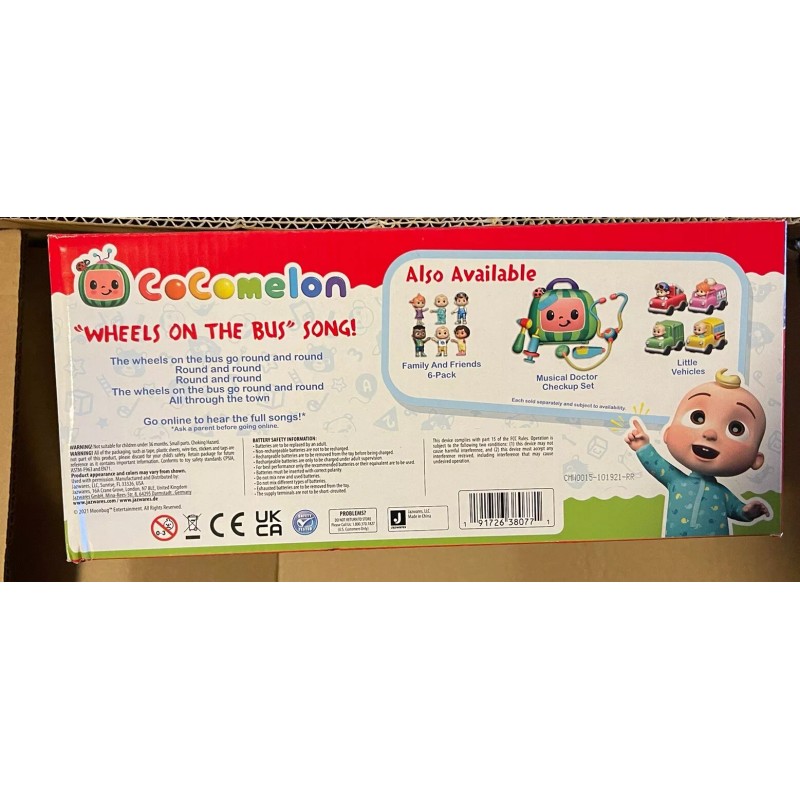 Cocomelon Musical Yellow School Bus with Sound and 3 inch