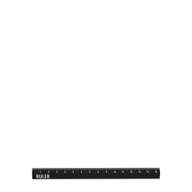 Design Letters Aluminium Ruler (Black) 15 cm