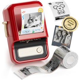 NIIMBOT B21 Pro Label Maker, 300DPI HD Label Printer, Ideal for Notes,Photos, Study Graphics, Memo Maker,50x30mm Label(Red)