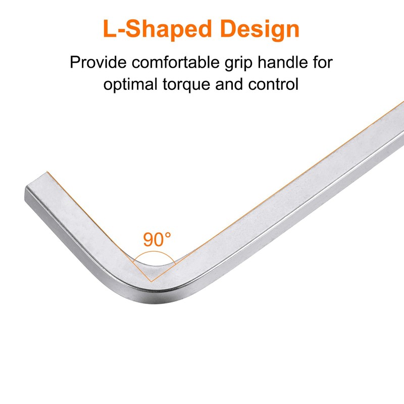 sourcing map L-Shaped Square Head Wrench 6mm Carbon Steel L-Key